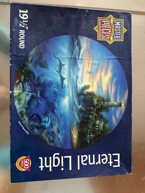 MasterPieces Eternal Light 500-Piece Round Jigsaw Puzzle - Blue